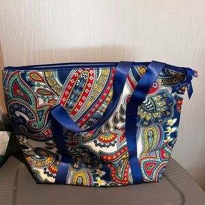 Vera Bradley Colorful Paisley Tote Bag (Cooler Tote)